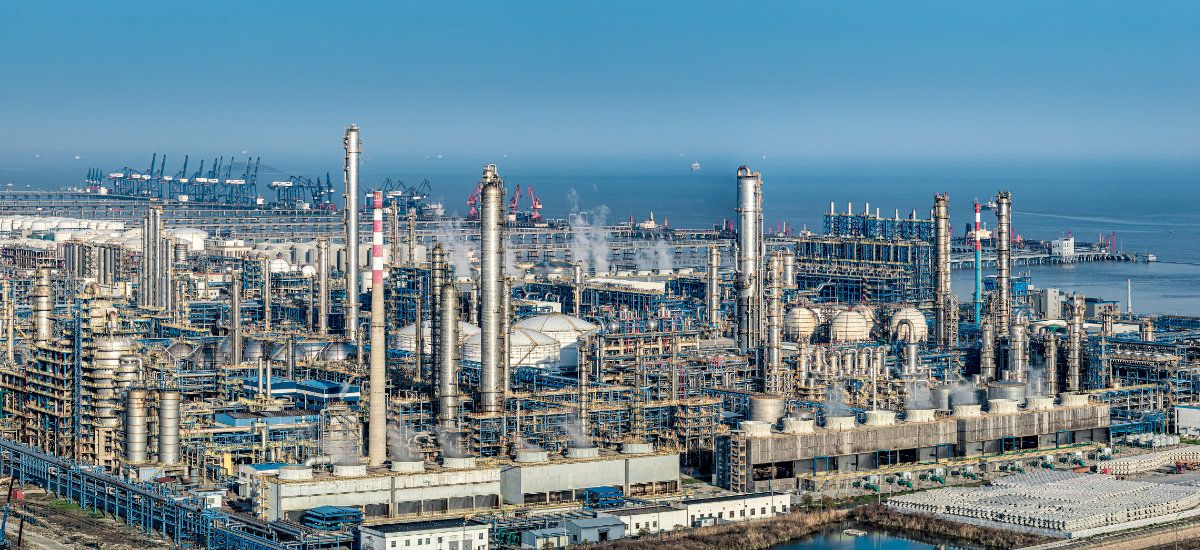 Oil Refinery next to the sea